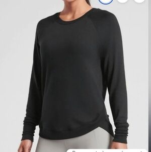 Athleta Mindset Black Long Sleeve Sweatshirt Made Of Modal